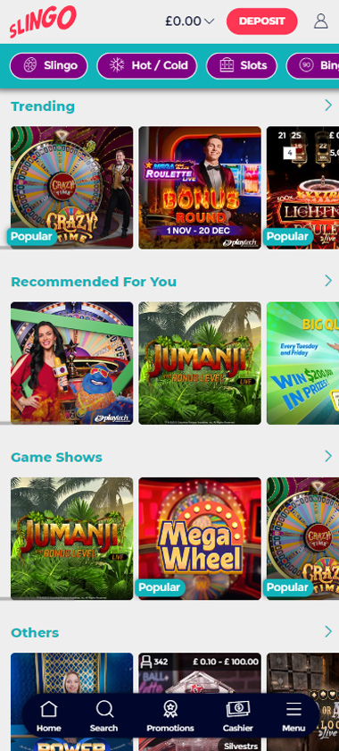 slingo-casino-live-dealer-games-collection-mobile-review