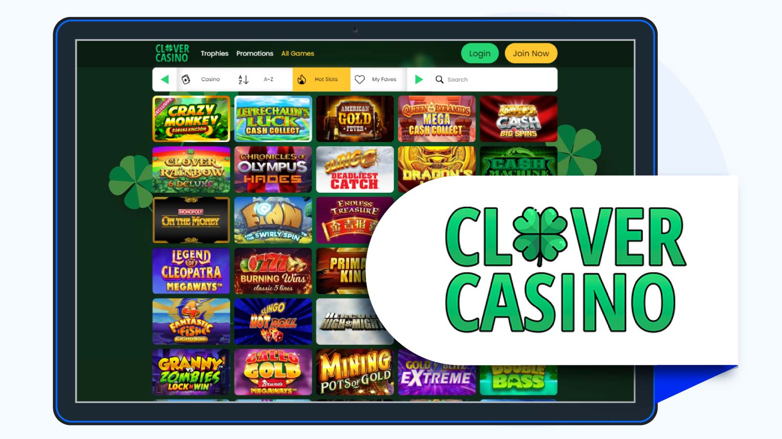 10-Free-Spins-No-Deposit-at-Clover-Casino