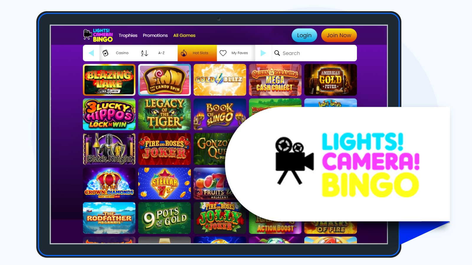 Lights Camera Bingo Playtech No Deposit Bonus Casino for UK Players