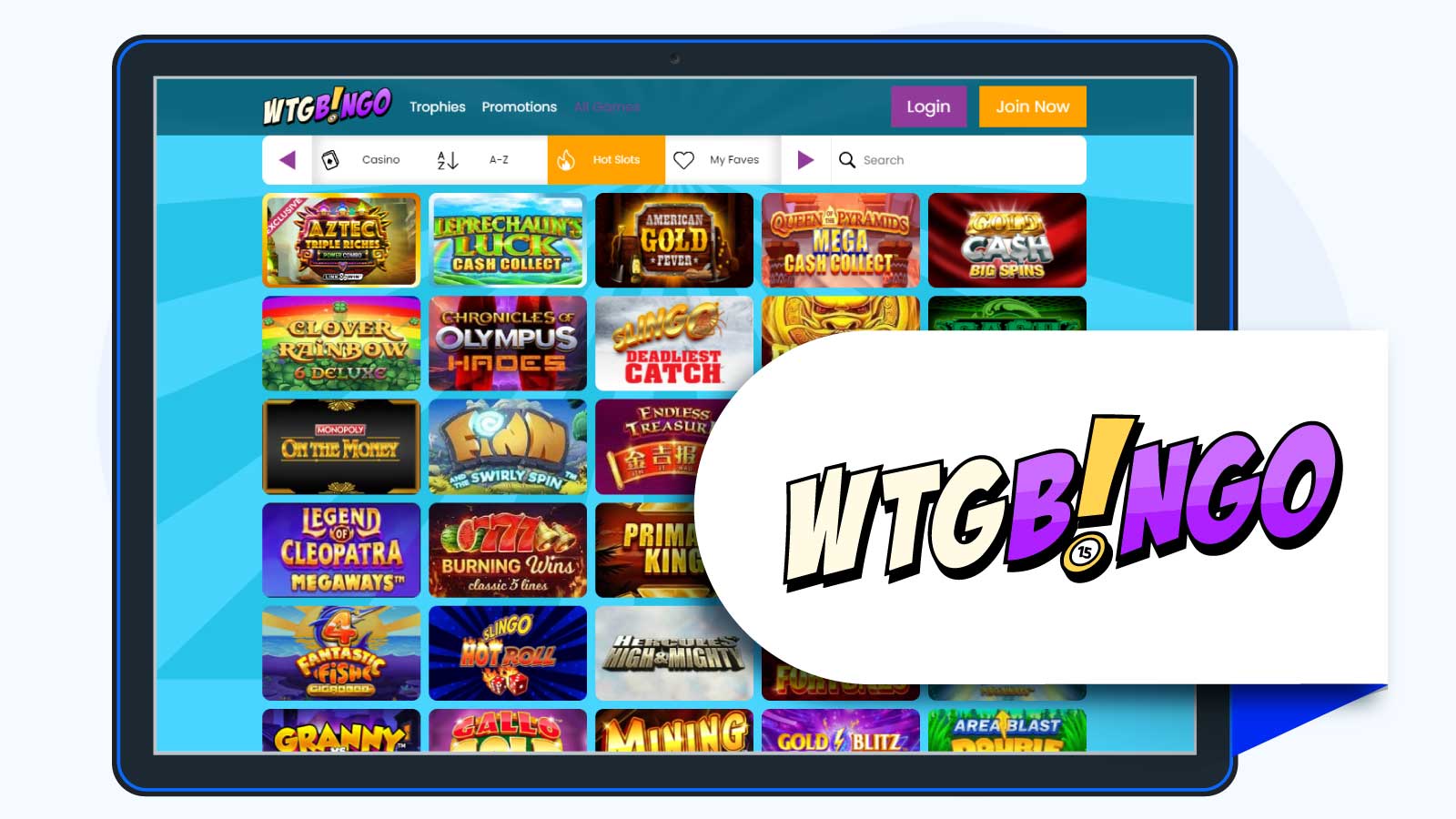 WTG Bingo Playtech No Deposit Bonus Casino for UK Players