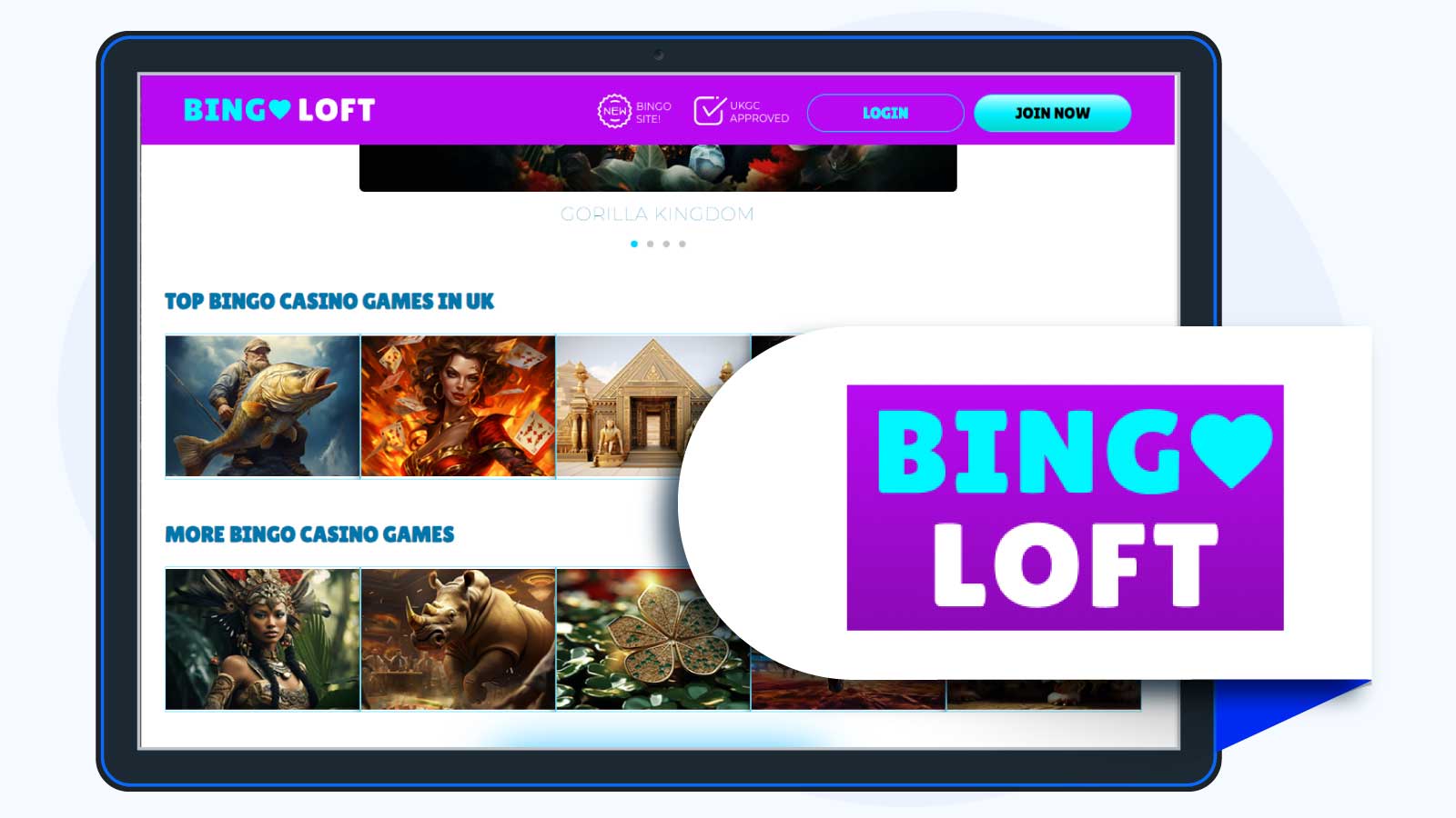Bingo Loft Play with £30 + 60 free spins on 1st deposit