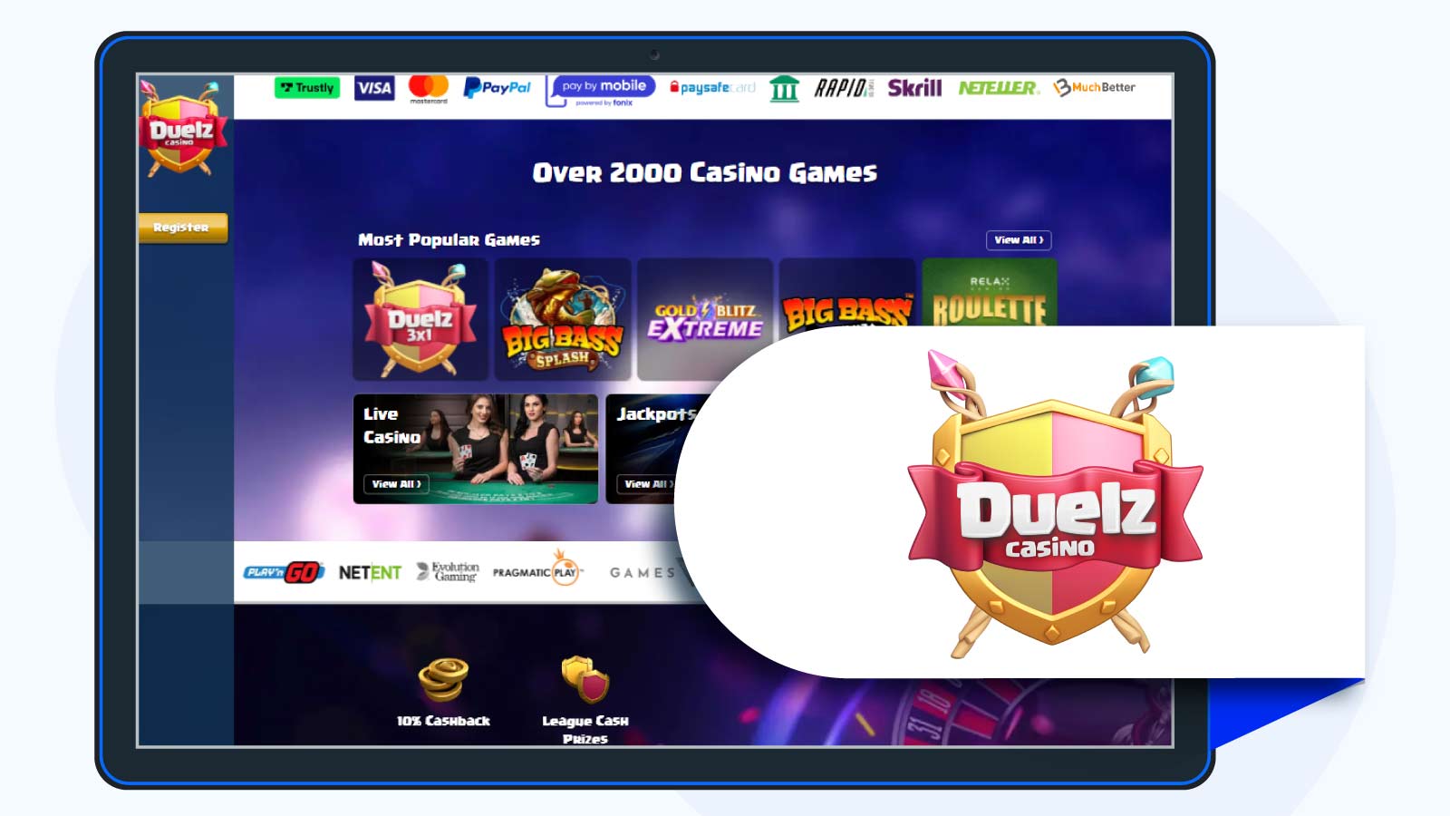 Duelz Casino-100%-deposit-bonus