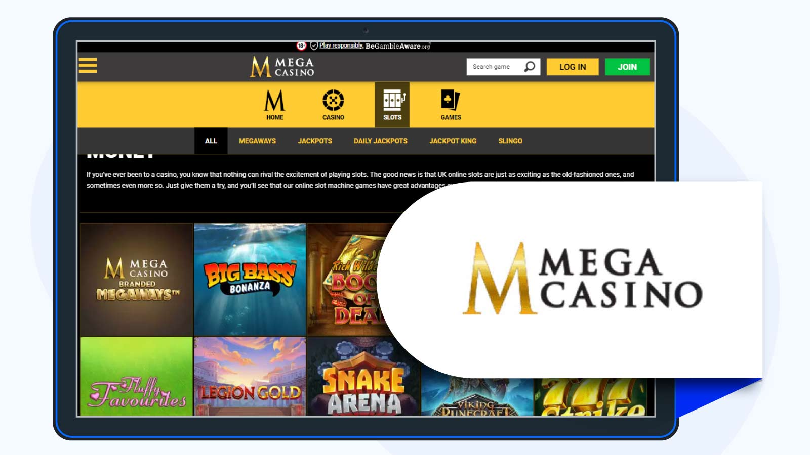 Mega Casino-100%-deposit-bonus