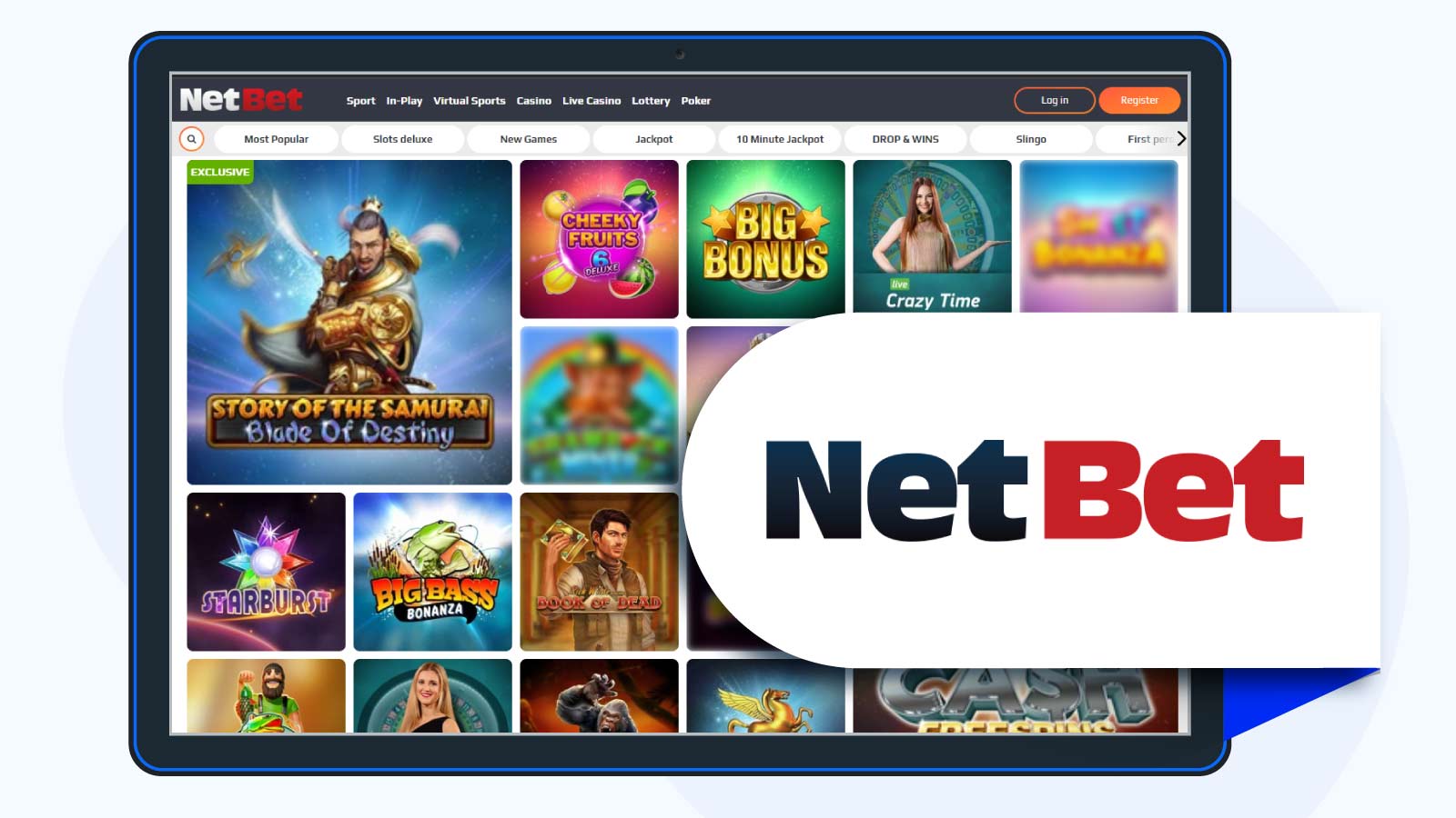 NetBet Casino 25 Free Spins on Sign-Up