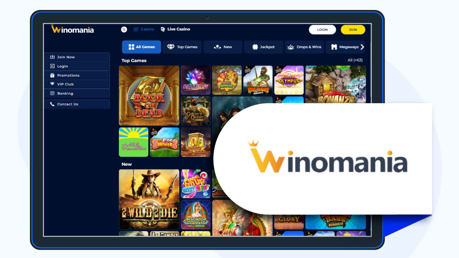 WinoMania Casino top-welcome-bonuses