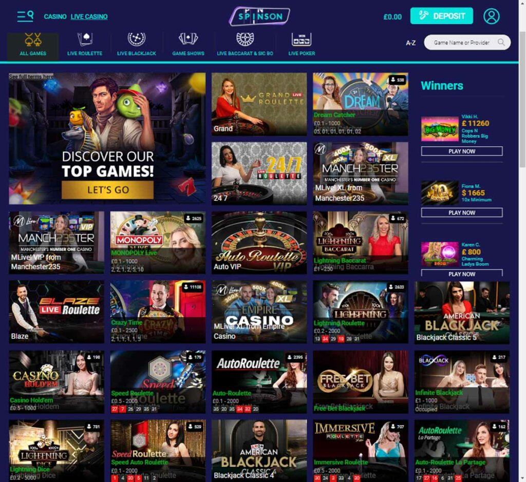 spinson-casino-live-casino-games-review