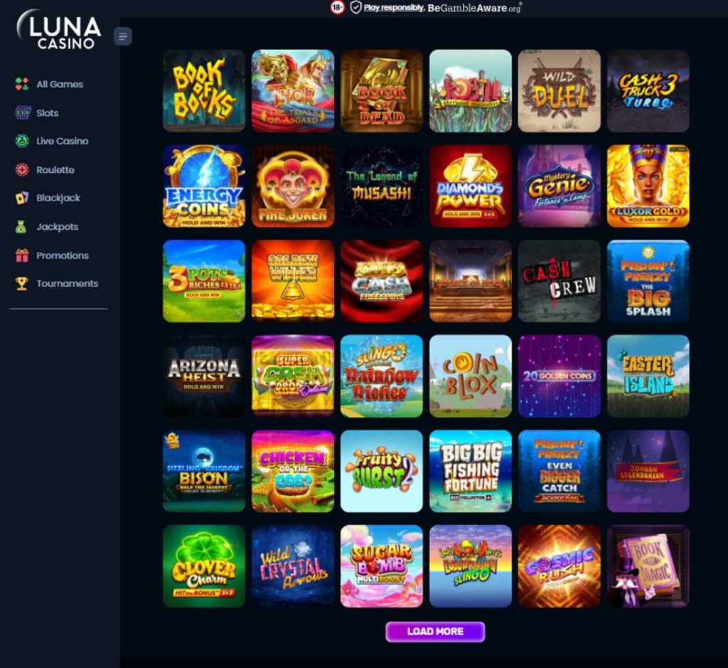 Luna casino slots review