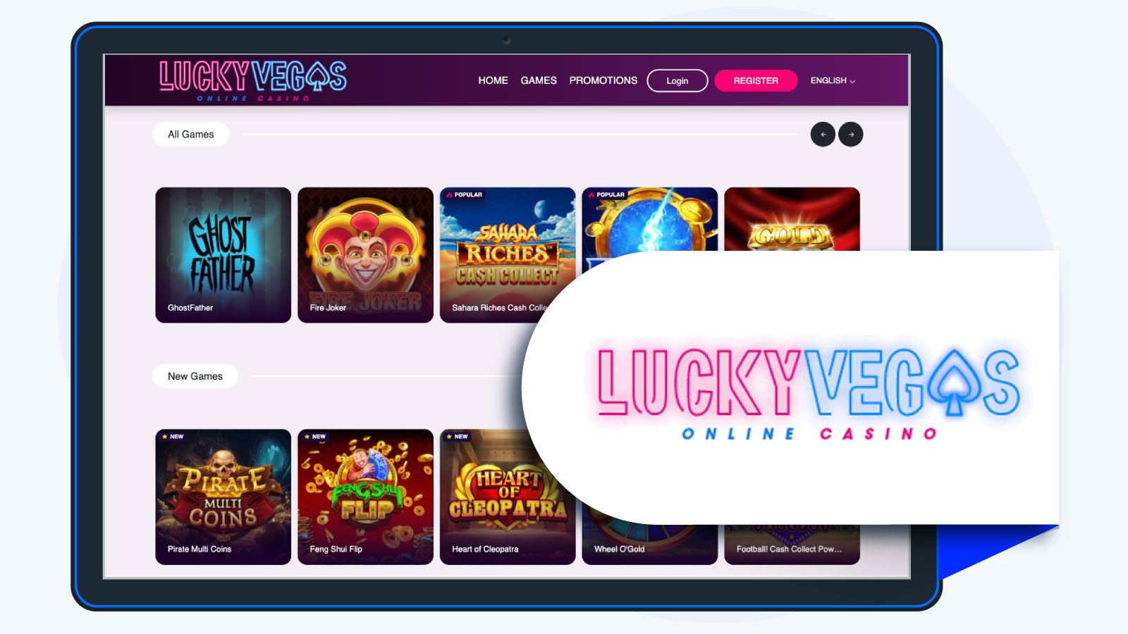 Lucky Vegas Casino - Daily Free Spins Casino Offers via Daily Picks