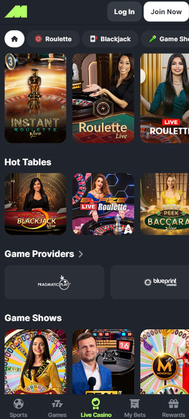 Midnite casino live dealer games mobile review
