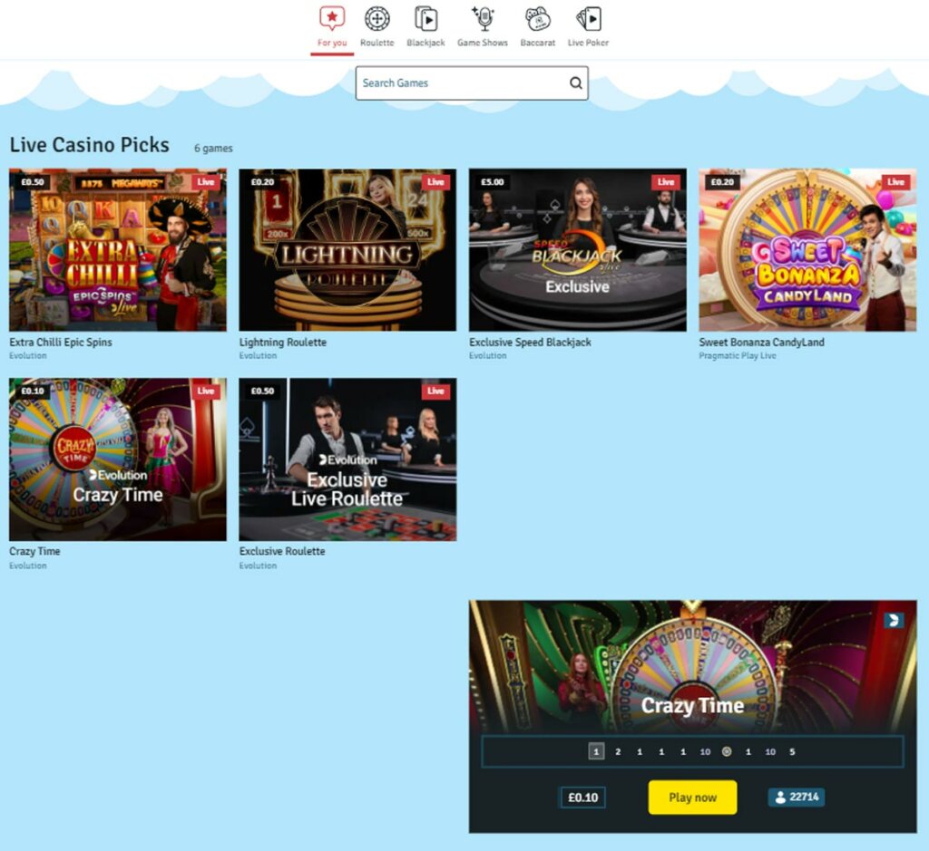 Bingo.com Casino live dealer games review