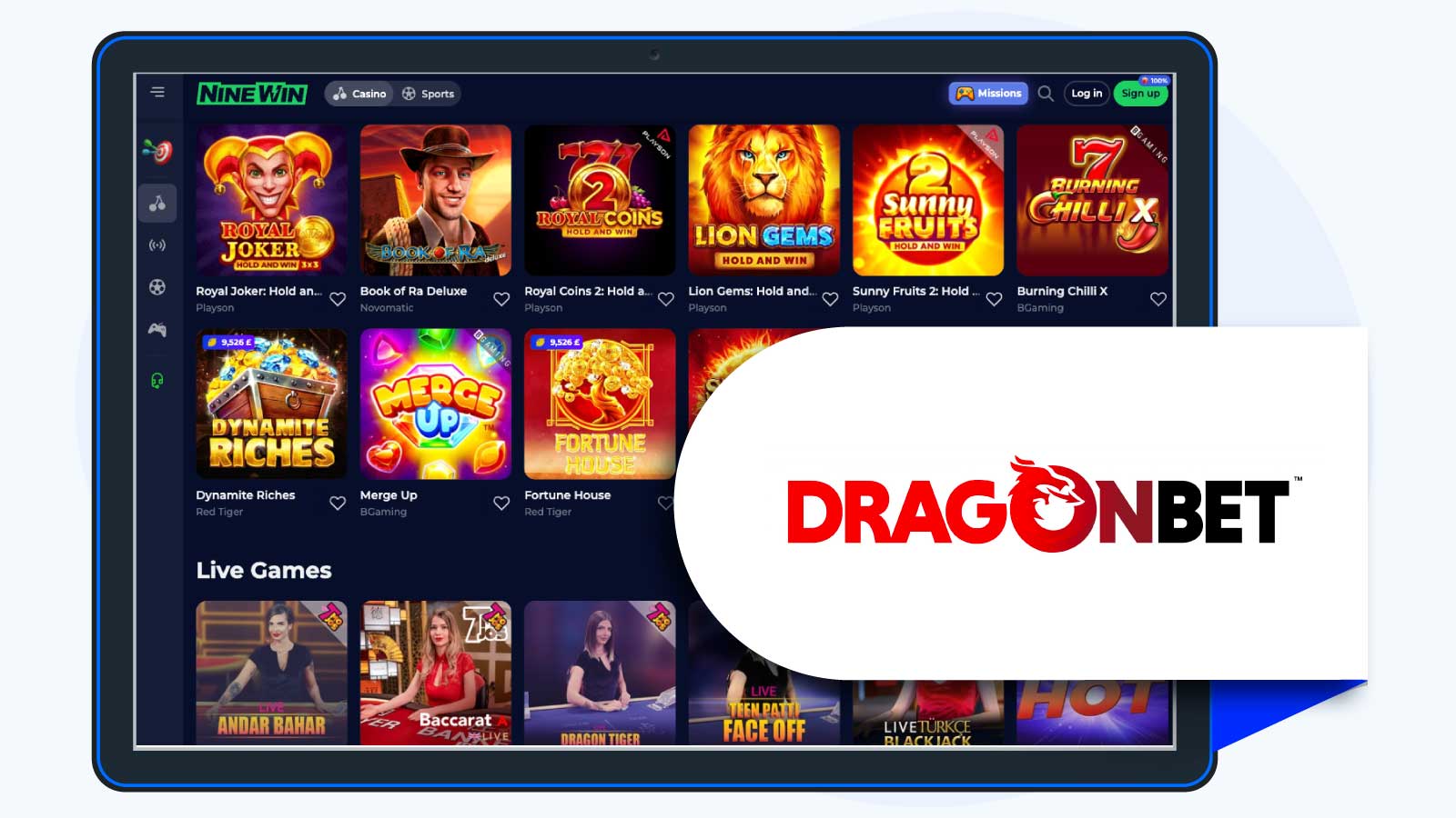 #2. DragonBet - The Best New Casino With Low Minimum Deposit