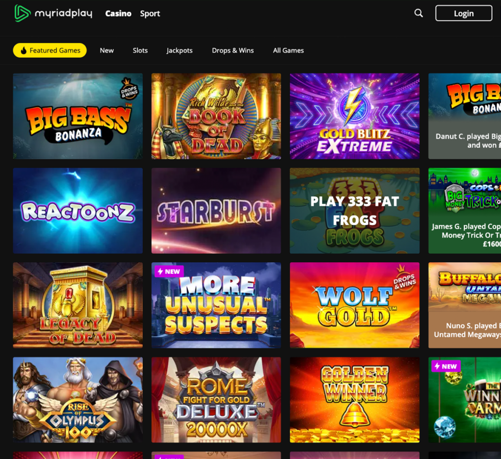 myriadplay-casino-homepage-review