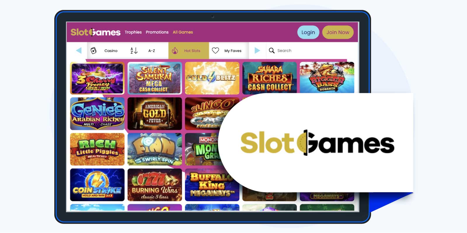 SlotGames Casino – 20 Free Spins No Deposit Card Registration