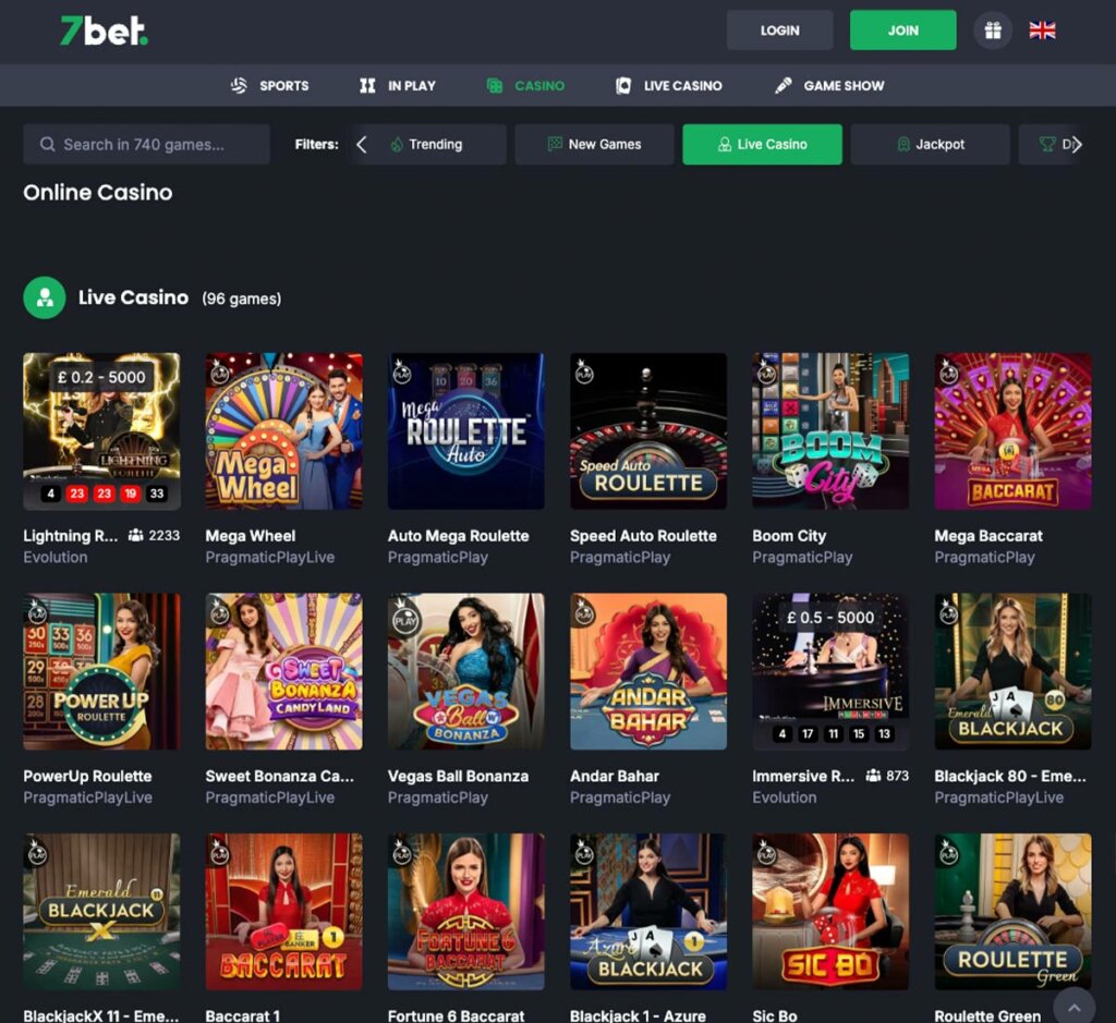 7bet-casino-live-casino-games-collection-review