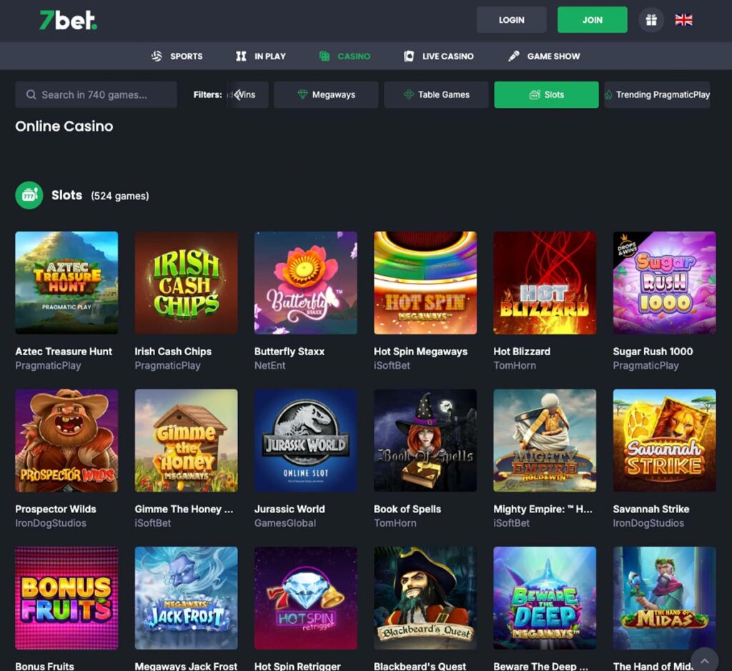 7bet-casino-slots-variety-review